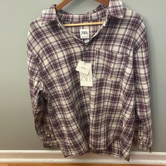 Zara Other - Zara Mens Relaxed Plaid Shirt